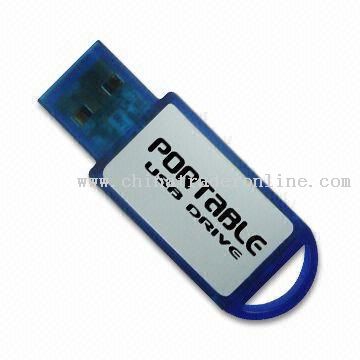 translucent blue Portable USB 2.0 Flash Drive with Security Function