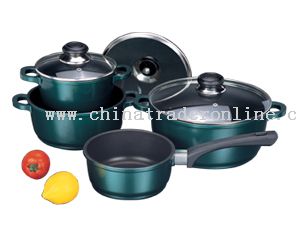 7pc Cast Aluminum Cookware Set from China