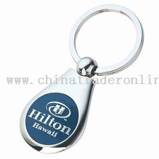 Tear Drop Shiny Nickel 3D Keytag from China