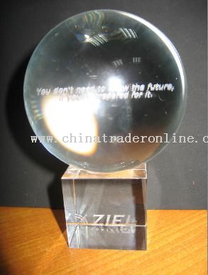 Laser-Engraved Crystal Ball from China