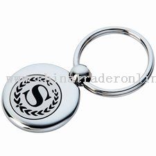 Round Matte Nickel Chrome Accent Keytag from China