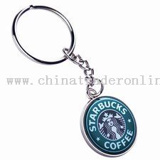 Round Shiny Nickel With Epoxy Dome Keytag from China