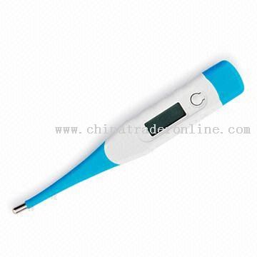Waterproof Clinical Thermometer with Fever Alarm and Auto Shut-off Functions