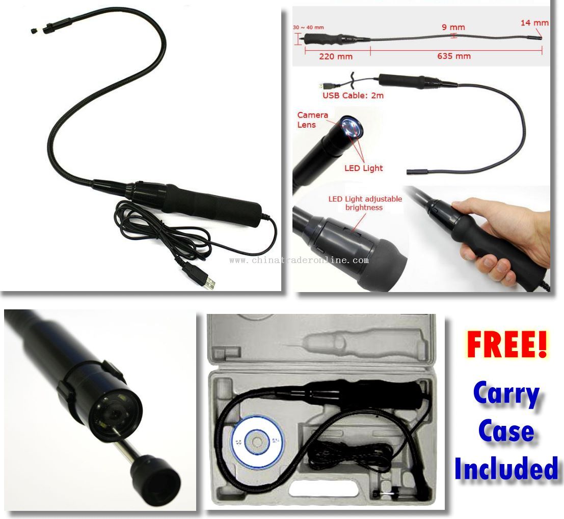 Flexible Snake Scope USB camera from China