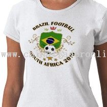 Brazil Football Soccer World Cup 2010 T-shirt from China