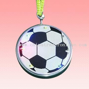 Flashing LED Keychain Light with Football Design from China