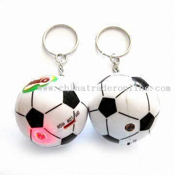 LED Keychains in Football Shape, Logo Imprints are Available from China