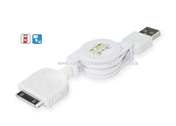 USB retractable data cable for iphone 3G from China