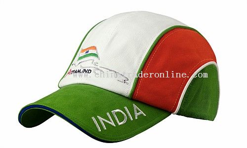 100% cotton twill cap in Indian racing colours