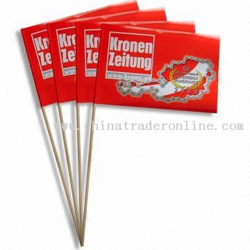 Promotional Hand Flags with Plastic or Wooden Poles