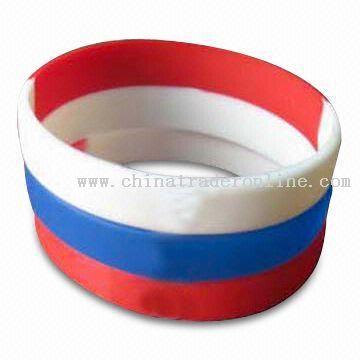 Silicone world cup Rubber Bracelet/Wristband, Ideal for Promotion Gifts