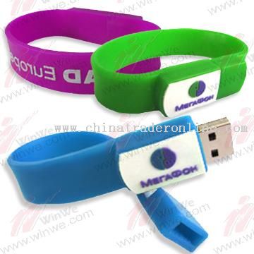 USB Bracelet Flash Drive in Wristband Housing