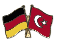 Crossed Flag Pins Germany-Turkey from China