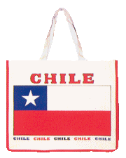 Tote Bag with flag of Chile from China