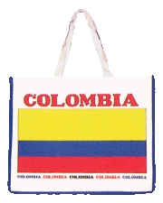 Tote Bag with flag of Colombia from China