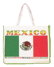 Tote Bag with flag of Mexico from China