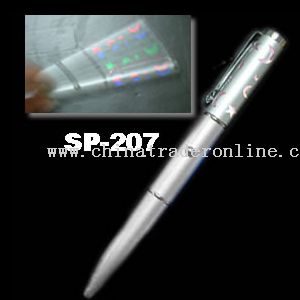 Star & Moon diecasting Pen with Multicolor LED from China