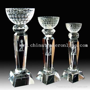 crystal trophy cup