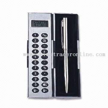 Calculator W/Pen with Magic Rolling Design from China