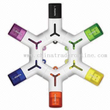 USB Flash Drive with Hub, Available in Various Capacities