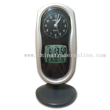 Dual Clock w/ Digital Calendar & Thermometer from China