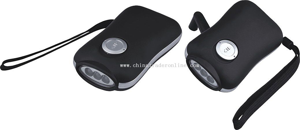 led handy crank flashlight from China