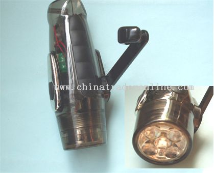 Rechargeable Flashlight Dynamo Torch Hand Winding