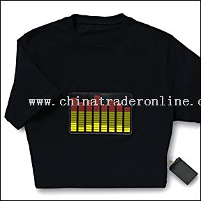 EL Sound Actived T-Shirt from China