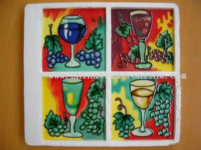 Unique Art Ceramic Tile Coaster from China