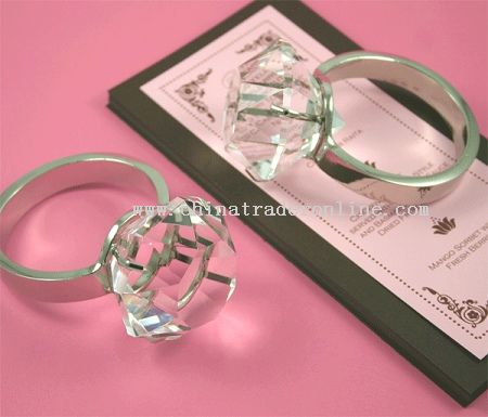 Crystal Glass Napkin Ring from China