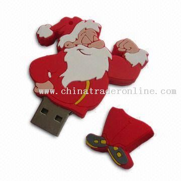 Santa Claus (Christmas Day) PVC USB Flash Drive from China