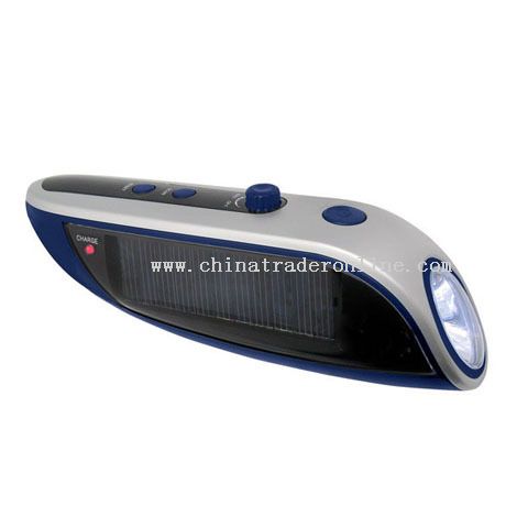 Solar Flashlight with Radio from China