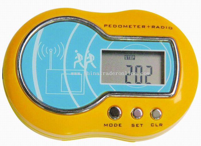 Calorie Pedometer with FM Radio from China