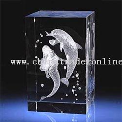 3D Inner Laser Crystal Mermaid