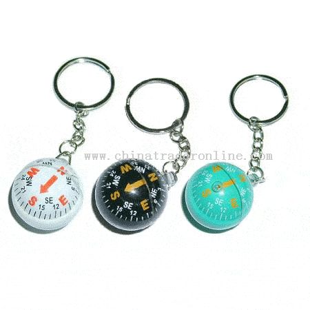 Key Chain With Compass Ball