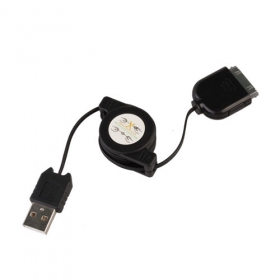 Retractable USB Data + Charging Cable for All iPod/iPhone 2G/3G (70CM-Cable)