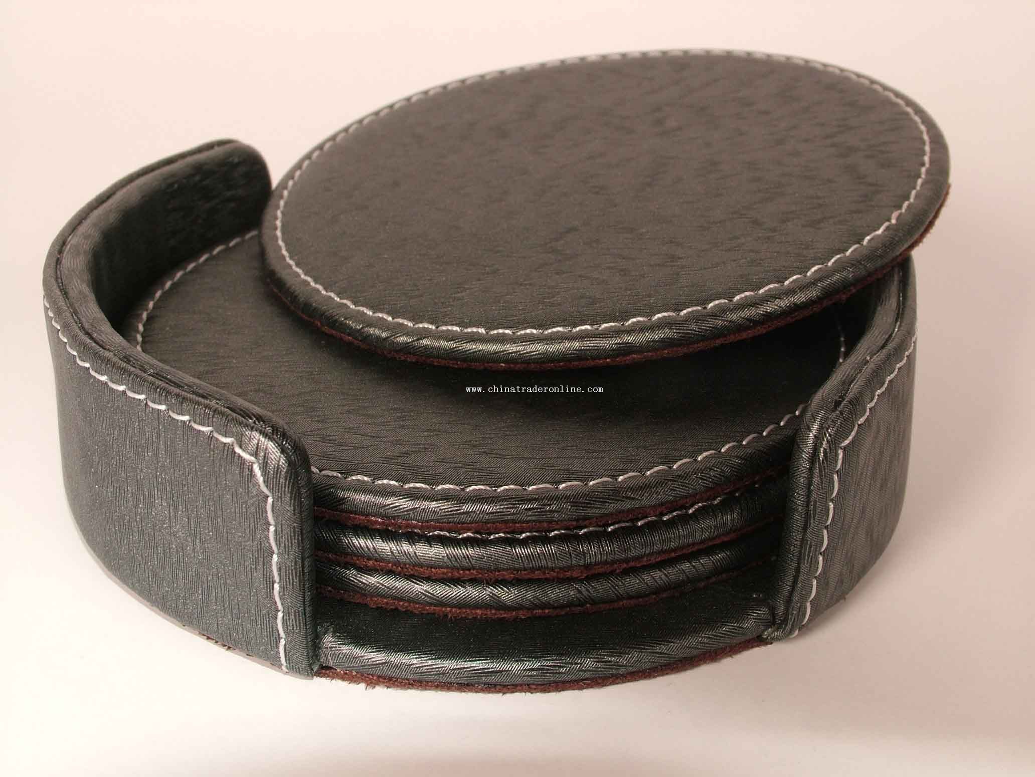 PU/PVC faux leather Coaster from China