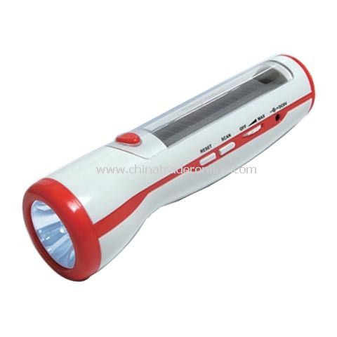 Solar Multi-Function Flashlight with Radio