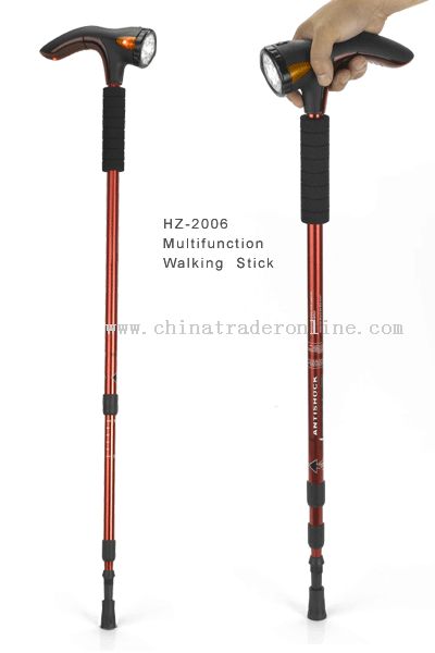 Multifunction Walking Stick with flashlight from China