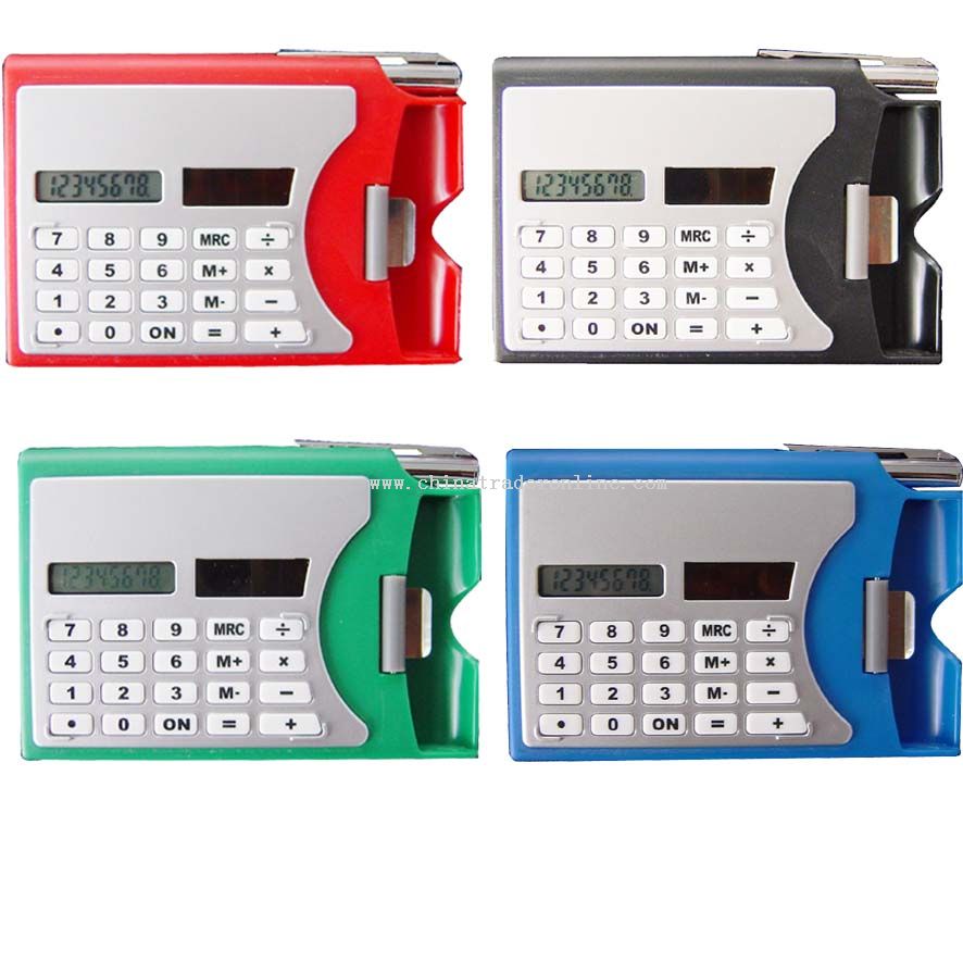 Name Card Case Calculator with Pen