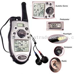 Sudoku Game, Pedometer, Radio, Torch and Compass All-in-One from China