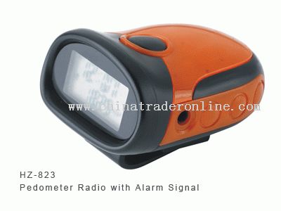 Pedometer Radio with Alarm Signal from China