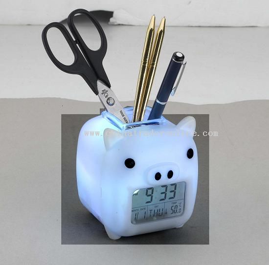 colorful pig shape pen holder