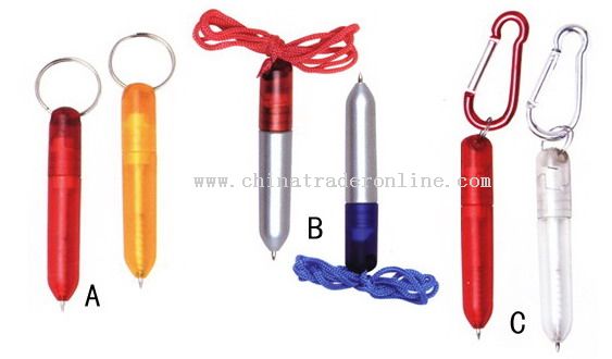 PEN WITH KEYRING OR STRAP