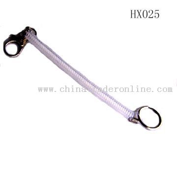 Plastic spring key chain