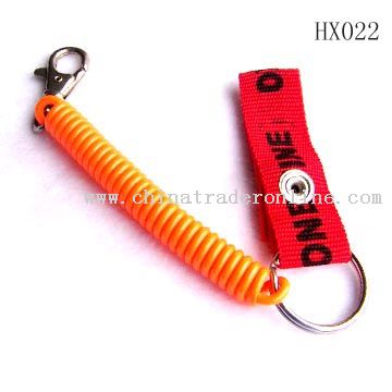 Plastic spring key chain