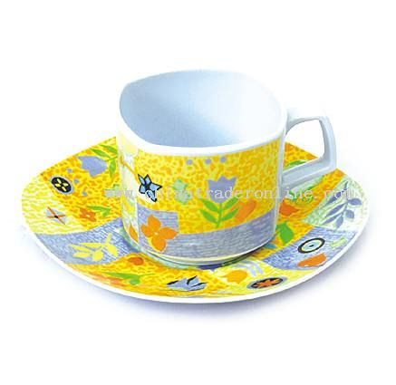 MELAMINE COFFEE CUP&SAUCER