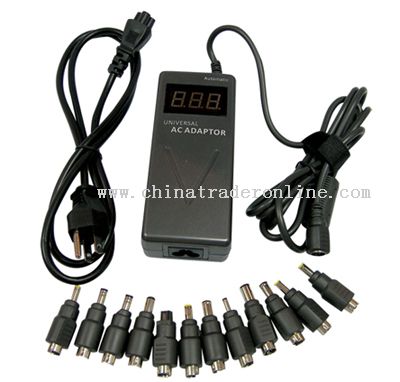 90W Universal DC/AC Car Charger with LED and 12 Connectors from China