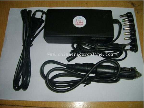 90w laptop adapter with car/air charger