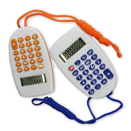 8 digits key tone calculator with lanyard